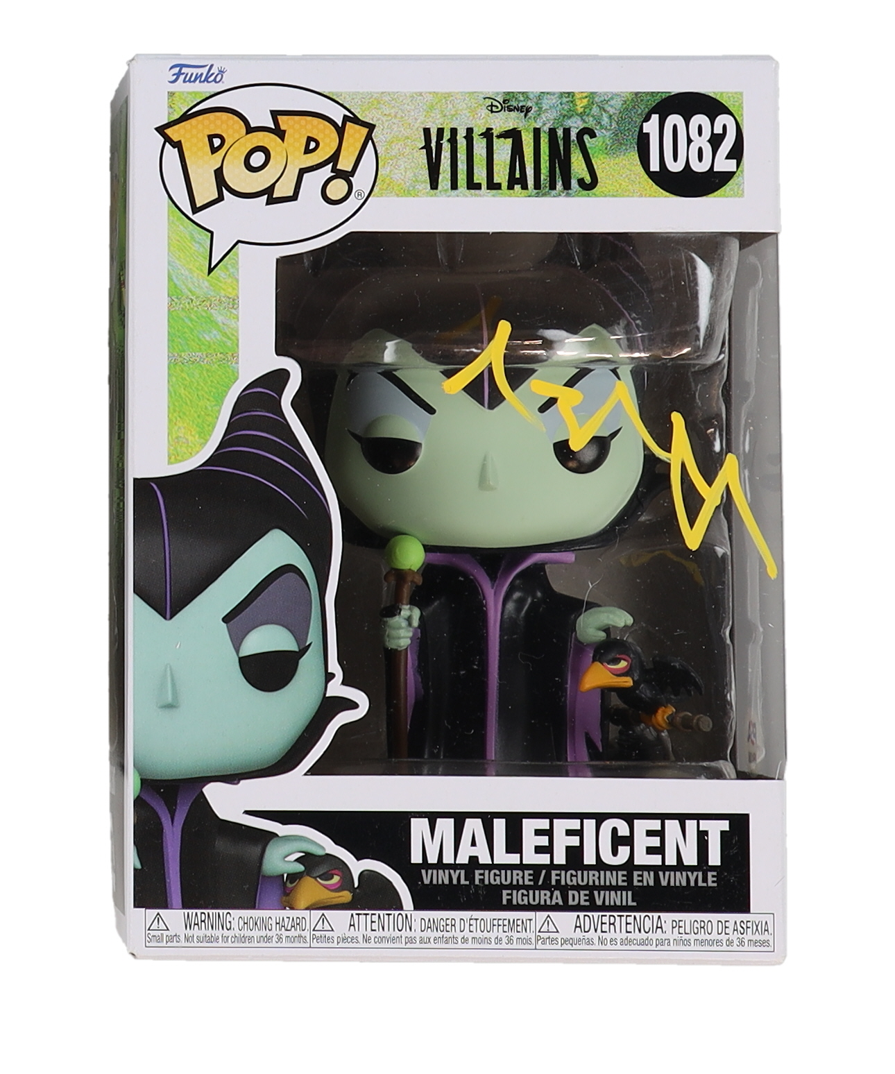 Angelina Jolie Signed "Villains" #1082 Maleficent Funko Pop! Vinyl Figure (PSA) at PristineAuction.com Angelina Jolie Signed "Villains" #1082 Maleficent Funko Pop! Vinyl Figure (PSA) at PristineAuction.com