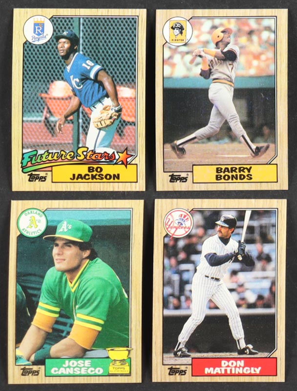 1987 Topps Baseball Complete Set of (792) Cards with Bo Jackson #170 RC, Barry Bonds #320 RC, Jose Canseco #620, Don Mattingly #500 at PristineAuction.com 1987 Topps Baseball Complete Set of (792) Cards with Bo Jackson #170 RC, Barry Bonds #320 RC, Jose Canseco #620, Don Mattingly #500 at PristineAuction.com