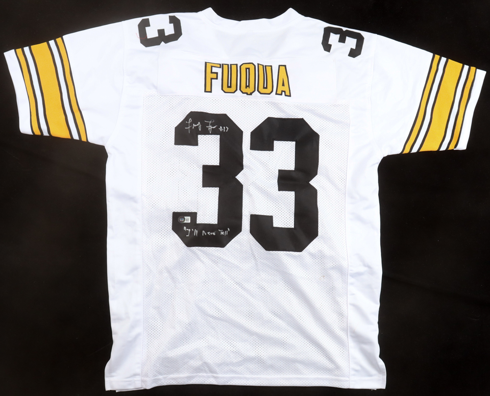 John "Frenchy" Fuqua Signed Jersey Inscribed "I'll Never Tell" (Beckett) at PristineAuction.com John "Frenchy" Fuqua Signed Jersey Inscribed "I'll Never Tell" (Beckett) at PristineAuction.com