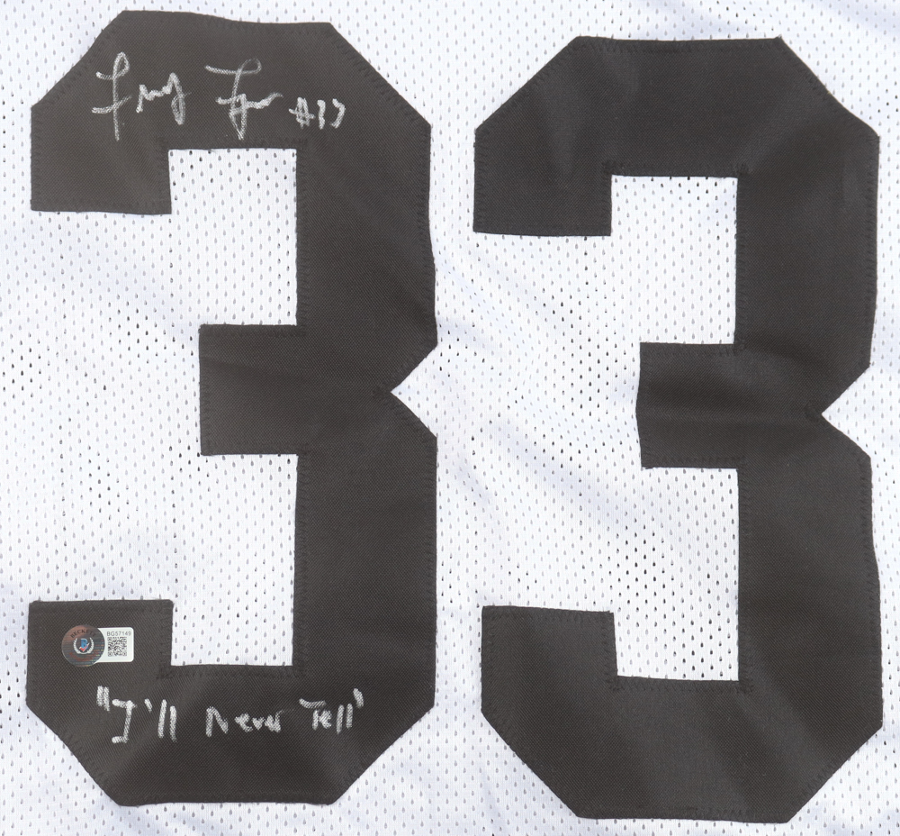 John "Frenchy" Fuqua Signed Jersey Inscribed "I'll Never Tell" (Beckett) at PristineAuction.com John "Frenchy" Fuqua Signed Jersey Inscribed "I'll Never Tell" (Beckett) at PristineAuction.com