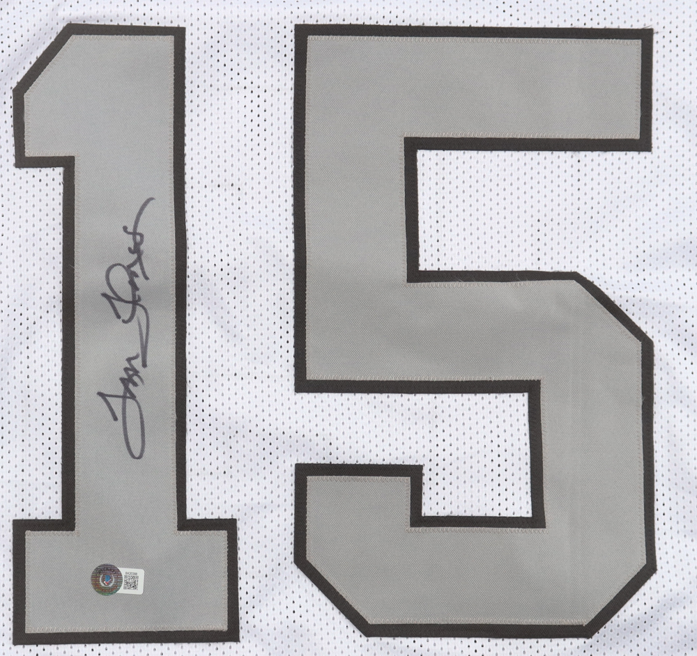 Tom Flores Signed Jersey (Beckett) at PristineAuction.com Tom Flores Signed Jersey (Beckett) at PristineAuction.com