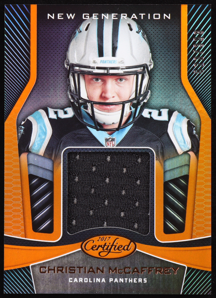 Christian McCaffrey 2017 Certified New Generation Jerseys Mirror Orange #NGCM RC #23/399 at PristineAuction.com Christian McCaffrey 2017 Certified New Generation Jerseys Mirror Orange #NGCM RC #23/399 at PristineAuction.com
