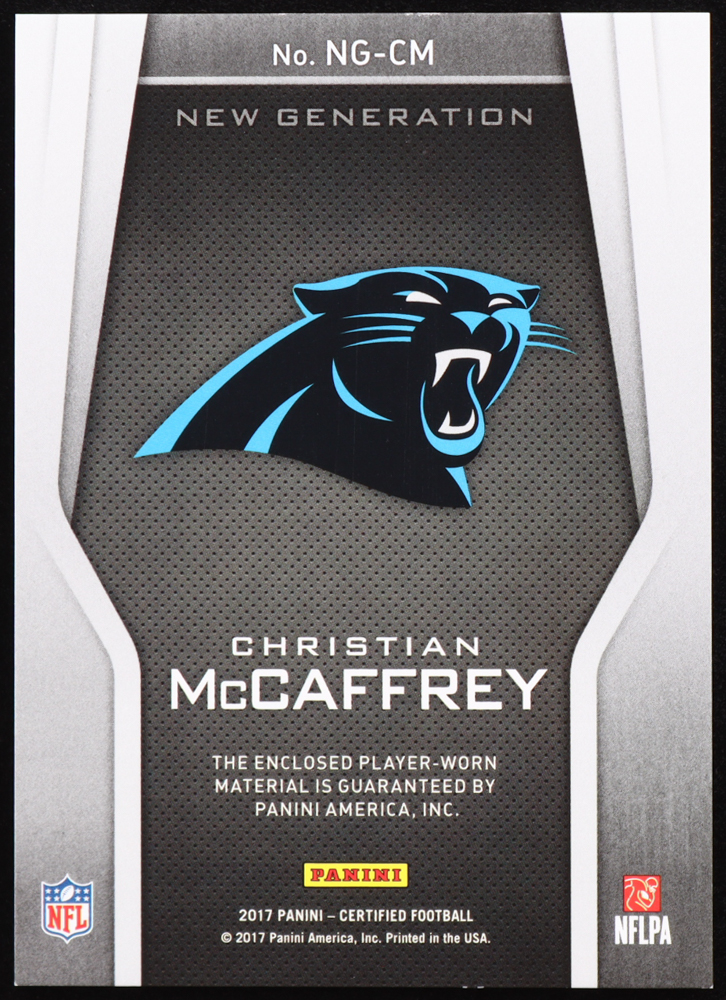 Christian McCaffrey 2017 Certified New Generation Jerseys Mirror Orange #NGCM RC #23/399 at PristineAuction.com Christian McCaffrey 2017 Certified New Generation Jerseys Mirror Orange #NGCM RC #23/399 at PristineAuction.com