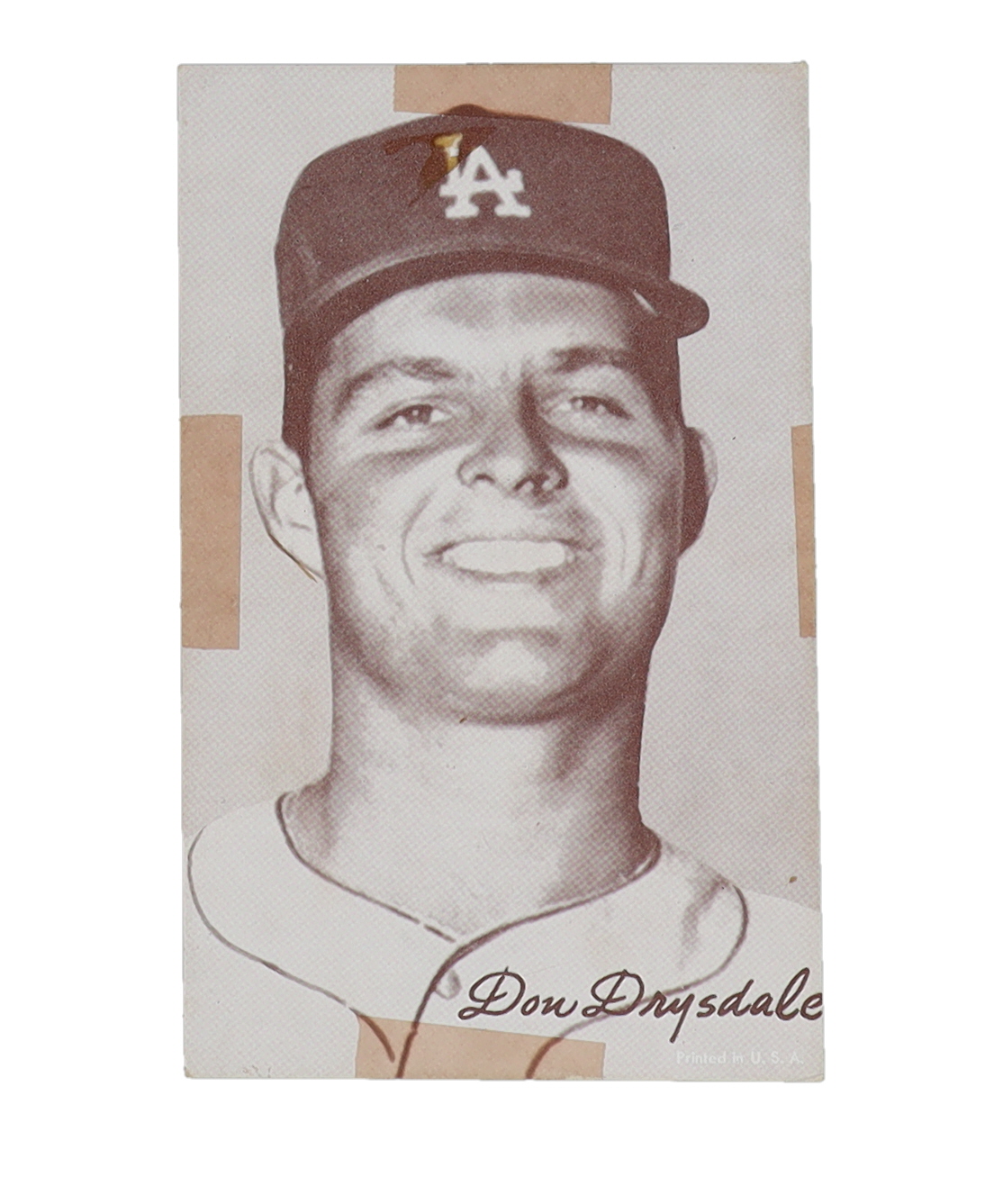Don Drysdale 1947-66 Exhibits #65A Portrait c. 1960-61 at PristineAuction.com Don Drysdale 1947-66 Exhibits #65A Portrait c. 1960-61 at PristineAuction.com
