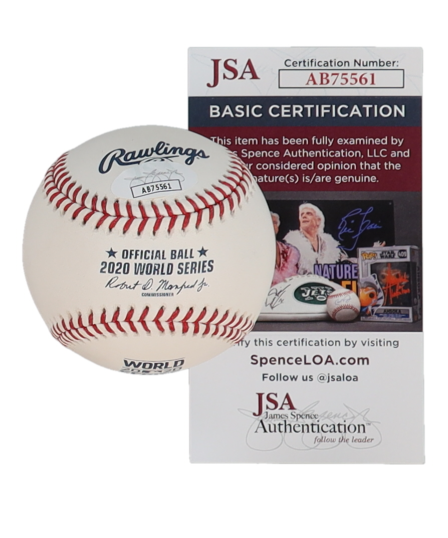 Pedro Baez Signed 2020 World Series Logo Baseball (JSA) at PristineAuction.com Pedro Baez Signed 2020 World Series Logo Baseball (JSA) at PristineAuction.com