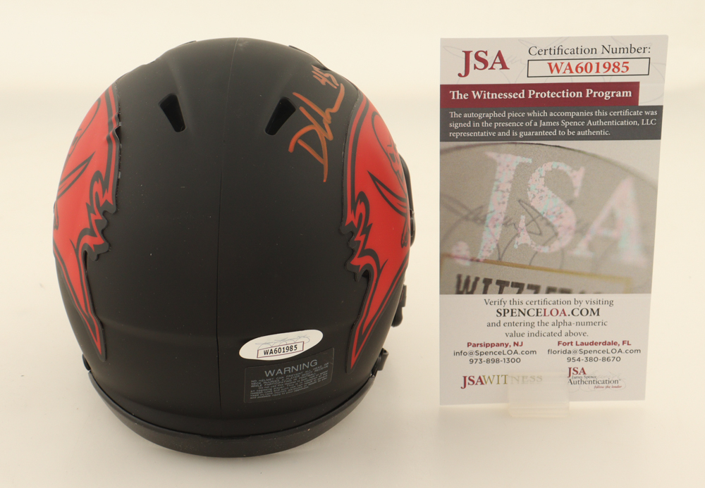 Devin White Signed Buccaneers Eclipse Alternate Speed Mini Helmet (JSA) at PristineAuction.com Devin White Signed Buccaneers Eclipse Alternate Speed Mini Helmet (JSA) at PristineAuction.com