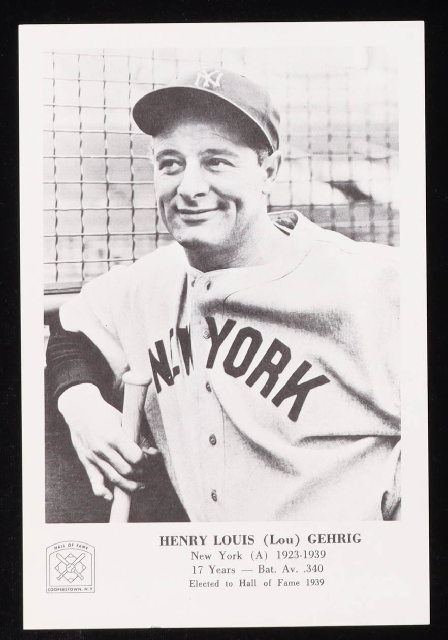 Lou Gehrig 1963 Hall of Fame Picture Pack #NNO at PristineAuction.com Lou Gehrig 1963 Hall of Fame Picture Pack #NNO at PristineAuction.com