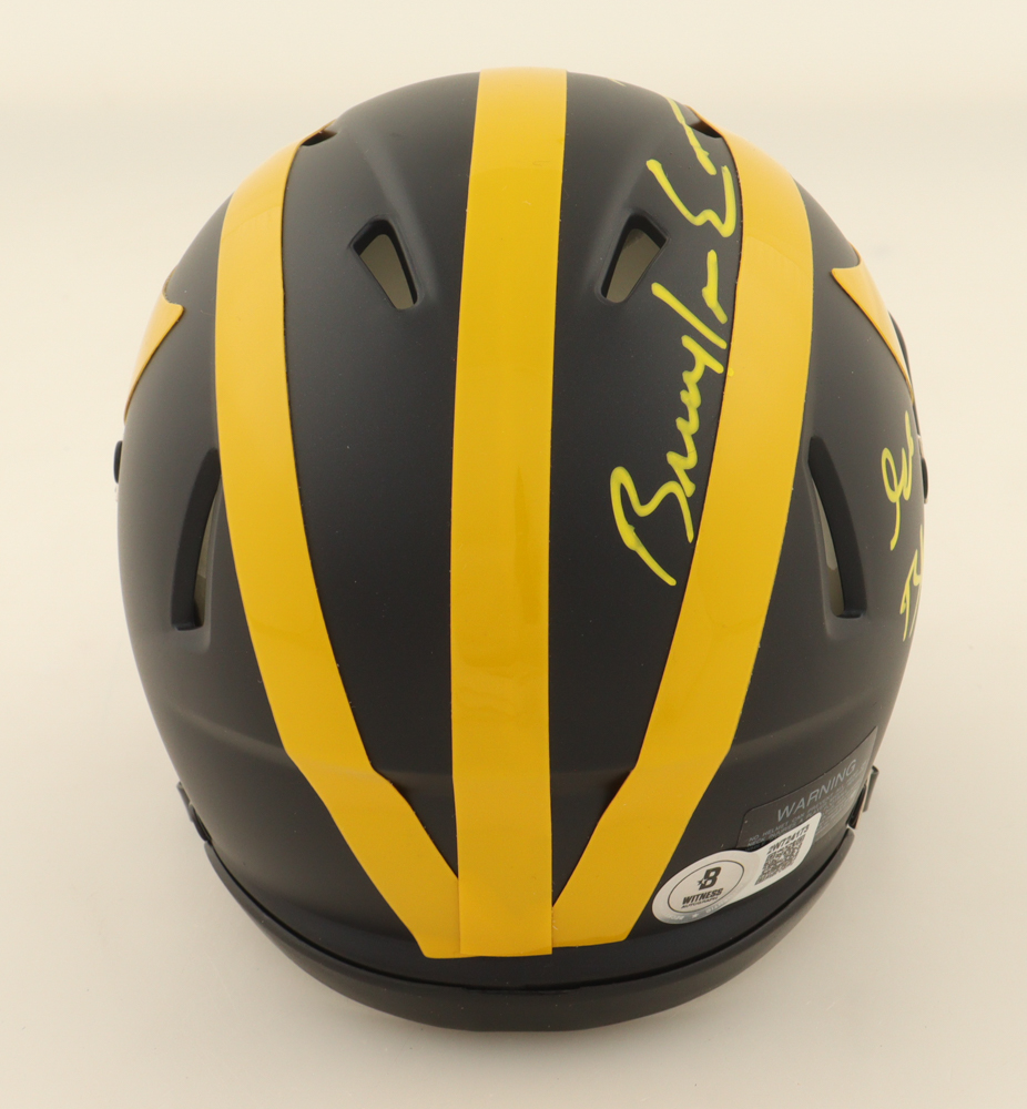 Braylon Edwards Signed Michigan Wolverines Speed Mini Helmet Inscribed "Go Blue!" (Beckett) at PristineAuction.com Braylon Edwards Signed Michigan Wolverines Speed Mini Helmet Inscribed "Go Blue!" (Beckett) at PristineAuction.com