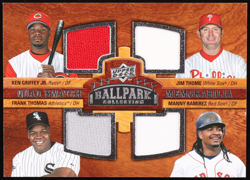 2008 Upper Deck Ballpark Collection #218 Ken Griffey Jr. / Jim Thome / Frank Thomas / Manny Ramirez at PristineAuction.com 2008 Upper Deck Ballpark Collection #218 Ken Griffey Jr. / Jim Thome / Frank Thomas / Manny Ramirez at PristineAuction.com