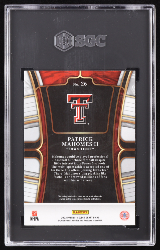 Patrick Mahomes II 2022 Select Draft Picks Blue #26 (SGC 9.5) at PristineAuction.com Patrick Mahomes II 2022 Select Draft Picks Blue #26 (SGC 9.5) at PristineAuction.com