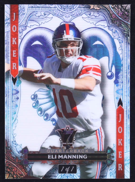 Eli Manning 2024 Wild Card 7 Card Studs Joker Prisms Hyper #W7JWEM #1/1 at PristineAuction.com Eli Manning 2024 Wild Card 7 Card Studs Joker Prisms Hyper #W7JWEM #1/1 at PristineAuction.com