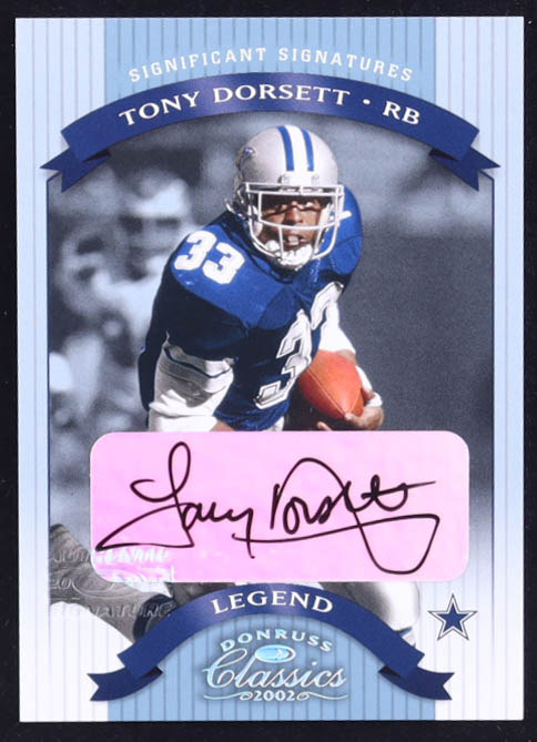 Tony Dorsett 2002 Donruss Classics Significant Signatures #122 #38/50 at PristineAuction.com Tony Dorsett 2002 Donruss Classics Significant Signatures #122 #38/50 at PristineAuction.com