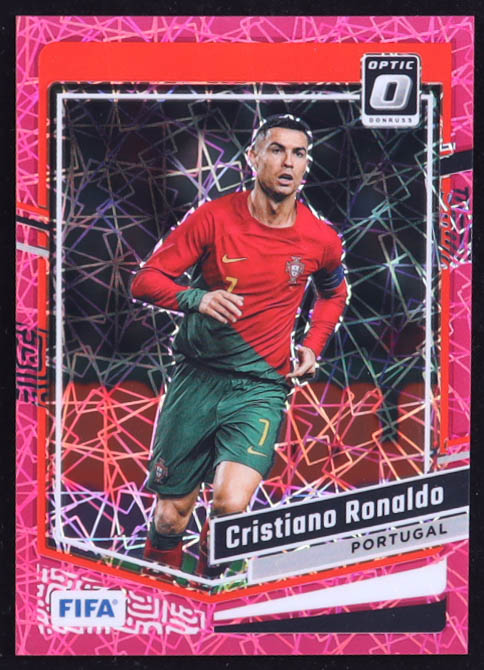 Cristiano Ronaldo 2023-24 Donruss Optic Pink Velocity #44 #68/99 at PristineAuction.com Cristiano Ronaldo 2023-24 Donruss Optic Pink Velocity #44 #68/99 at PristineAuction.com