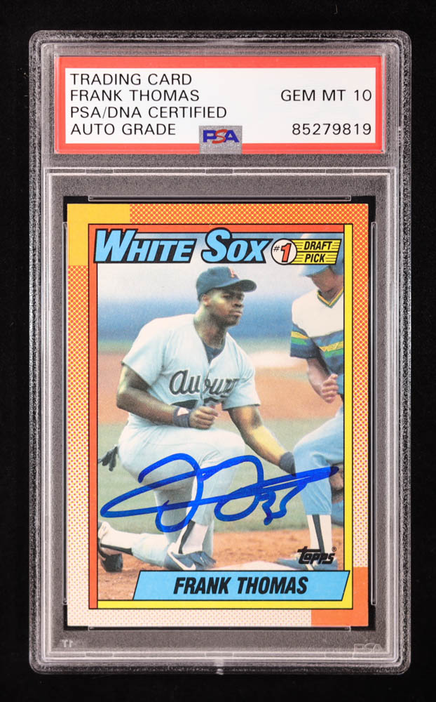 Frank Thomas Signed 1990 Topps #414 RC (PSA | Auto 10) at PristineAuction.com Frank Thomas Signed 1990 Topps #414 RC (PSA | Auto 10) at PristineAuction.com