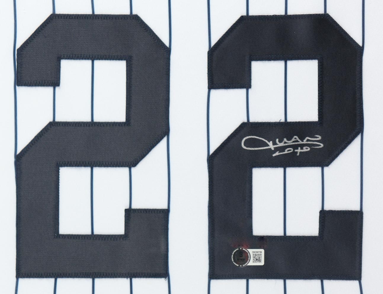 Juan Soto Signed Custom Framed Jersey Display With 2023 Bowman Chrome S/E #96 (PSA 10) & 2018 Bowman's Best Neophyte Sensations Refractors #NSJS (BGS 9.5) (Beckett) at PristineAuction.com Juan Soto Signed Custom Framed Jersey Display With 2023 Bowman Chrome S/E #96 (PSA 10) & 2018 Bowman's Best Neophyte Sensations Refractors #NSJS (BGS 9.5) (Beckett) at PristineAuction.com