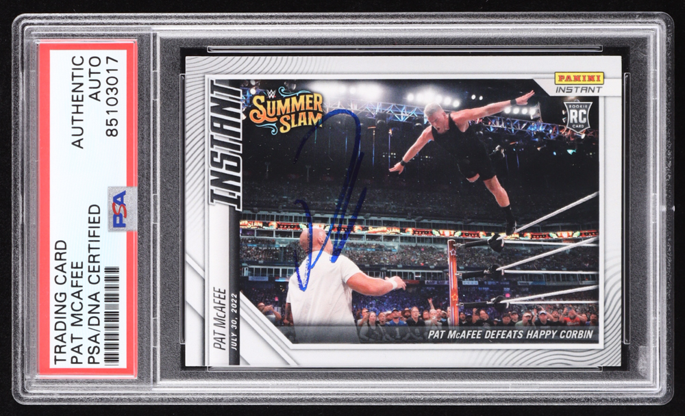 Pat McAfee Signed 2022 Panini Instant WWE #60 RC (PSA) at PristineAuction.com Pat McAfee Signed 2022 Panini Instant WWE #60 RC (PSA) at PristineAuction.com