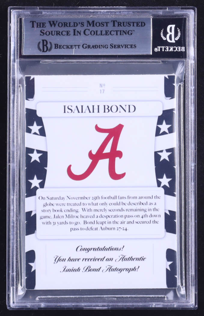 Isaiah Bond Signed Custom Trading Card #1/1 (BGS) at PristineAuction.com Isaiah Bond Signed Custom Trading Card #1/1 (BGS) at PristineAuction.com