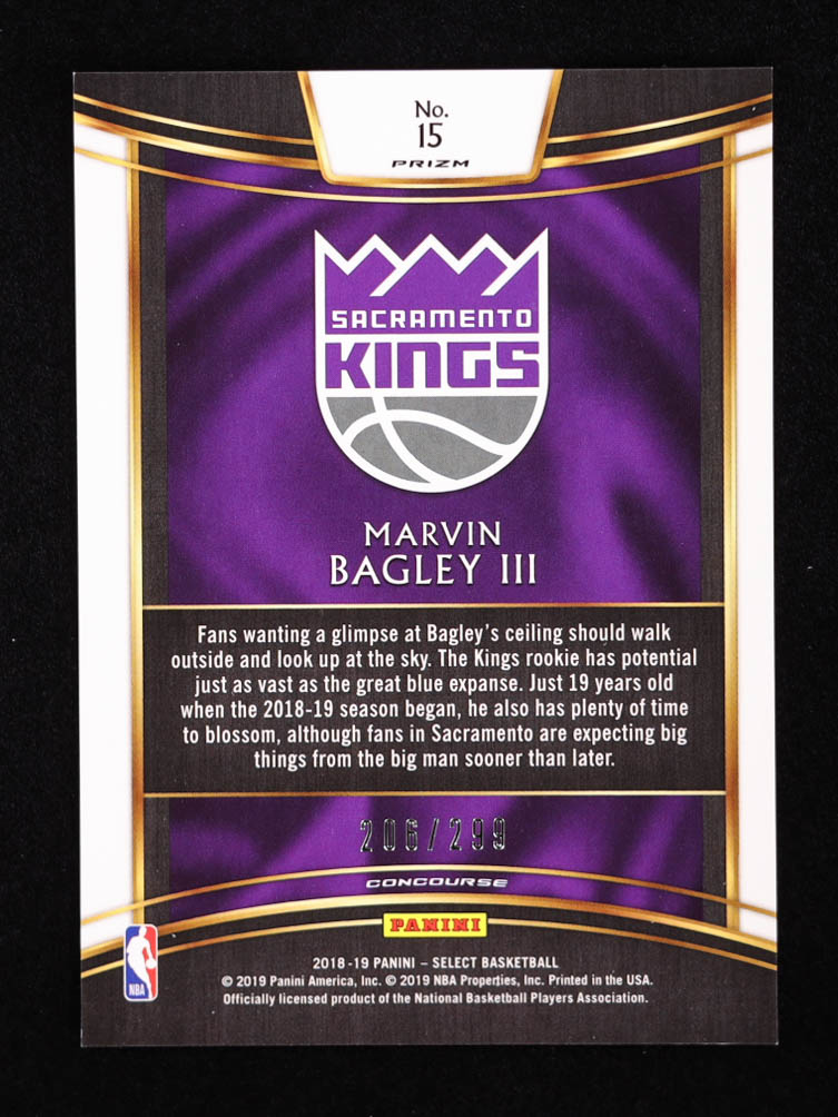 Marvin Bagley III 2018-19 Select Prizms Light Blue #15 #206/299 at PristineAuction.com Marvin Bagley III 2018-19 Select Prizms Light Blue #15 #206/299 at PristineAuction.com