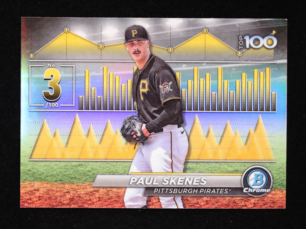 Paul Skenes 2024 Bowman Chrome Scouts Top 100 #BTP3 RC at PristineAuction.com Paul Skenes 2024 Bowman Chrome Scouts Top 100 #BTP3 RC at PristineAuction.com