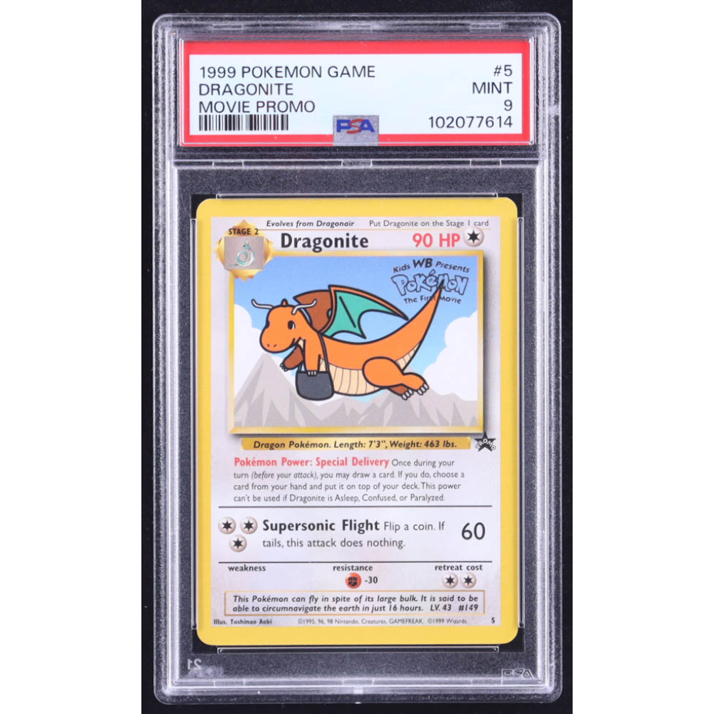 Dragonite 1999-03 Pokemon Wizards of the Coast Black Star Promos #5 (PSA 9)  | Pristine Auction