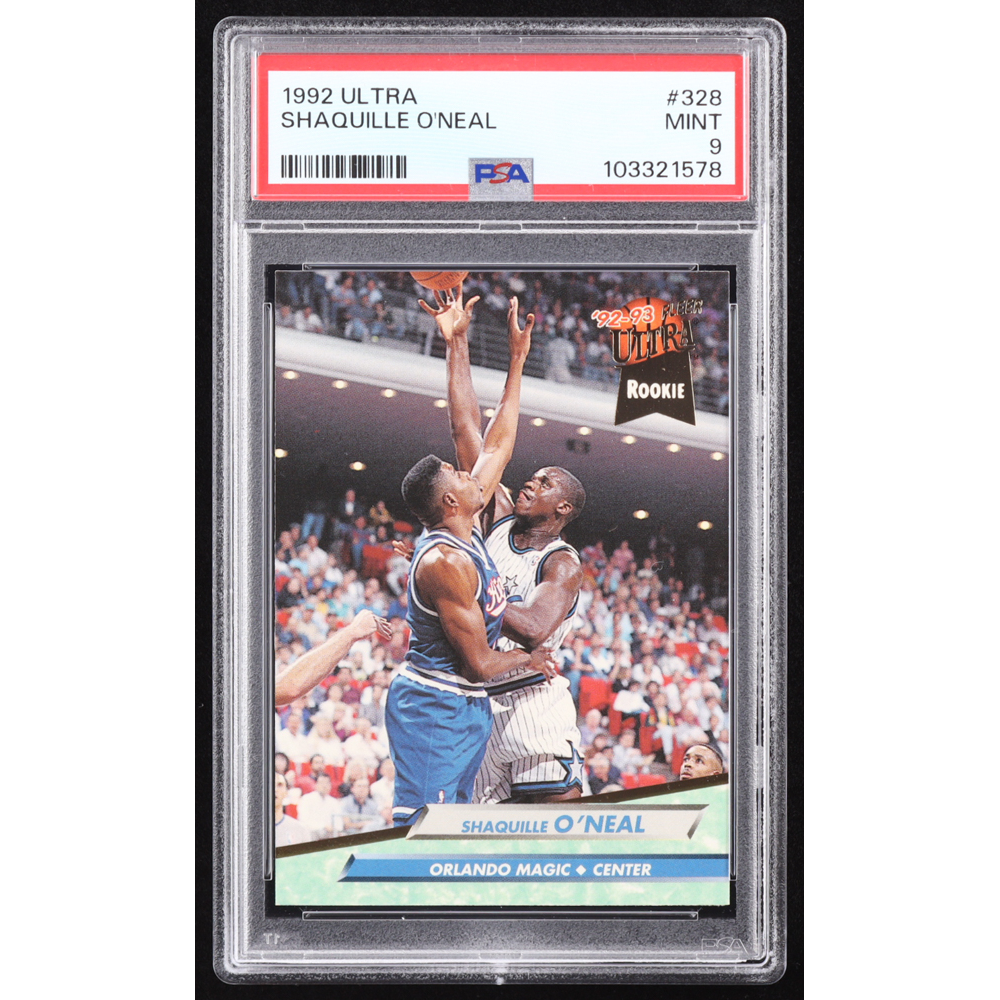 Shaquille O'Neal 1992-93 Ultra #328 RC (PSA 9) at PristineAuction.com