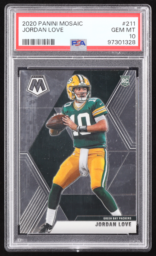 Jordan Love 2020 Panini Mosaic #211 RC (PSA 10) at PristineAuction.com Jordan Love 2020 Panini Mosaic #211 RC (PSA 10) at PristineAuction.com