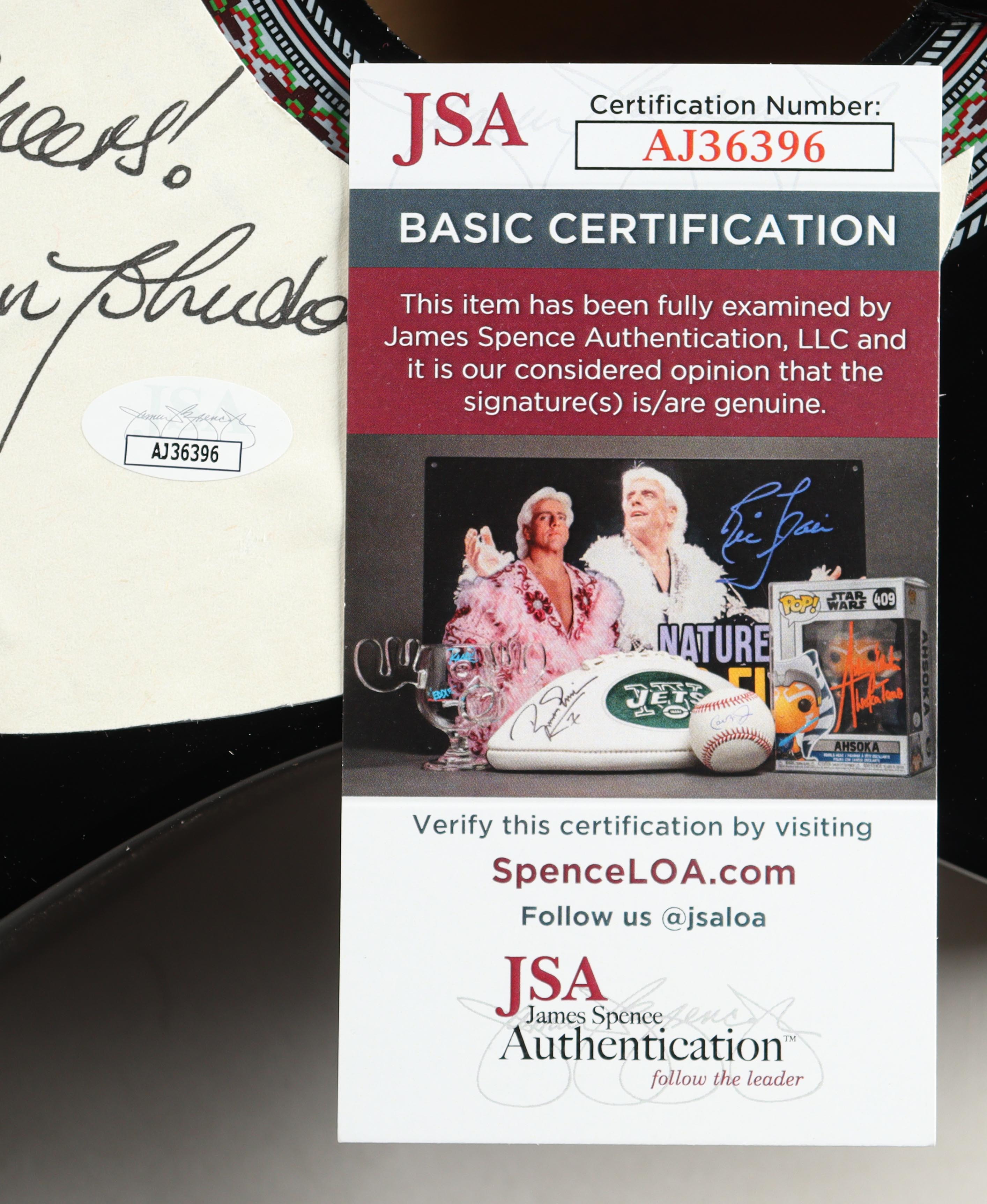Brian Johnson Signed 38" Acoustic Guitar Inscribed "Cheers!" (JSA) at PristineAuction.com Brian Johnson Signed 38" Acoustic Guitar Inscribed "Cheers!" (JSA) at PristineAuction.com