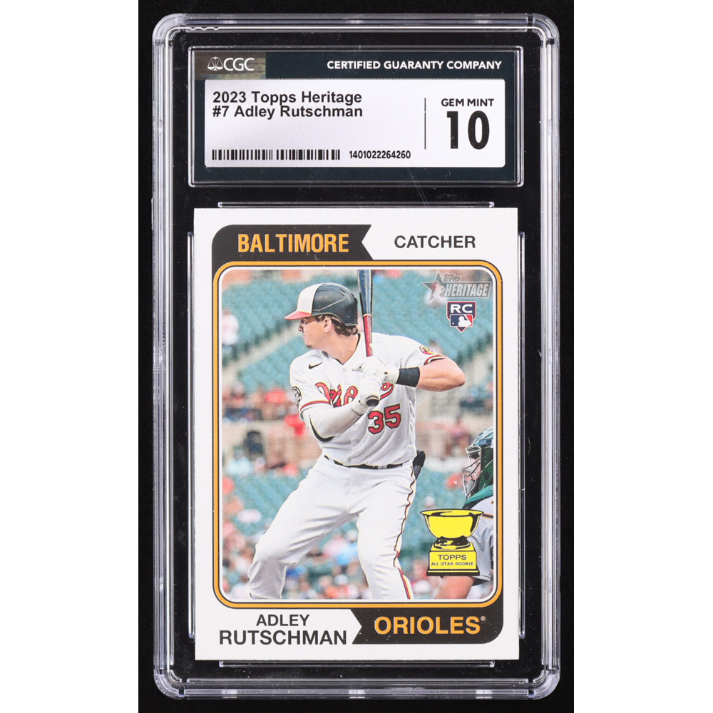 Adley Rutschman 2023 Topps Heritage #7 RC (CGC 10) at PristineAuction.com