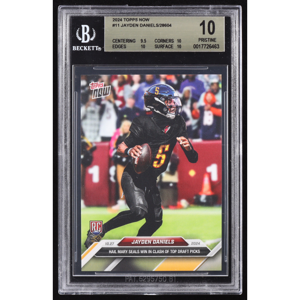 Jayden Daniels 2024 Topps Now #11 RC (BGS 10) at PristineAuction.com