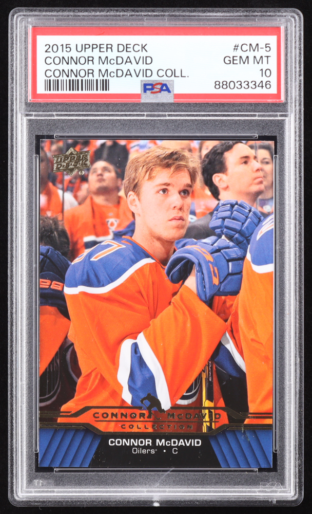 Connor McDavid 2015-16 Upper Deck Connor McDavid Collection #CM5 RC (PSA 10) at PristineAuction.com Connor McDavid 2015-16 Upper Deck Connor McDavid Collection #CM5 RC (PSA 10) at PristineAuction.com