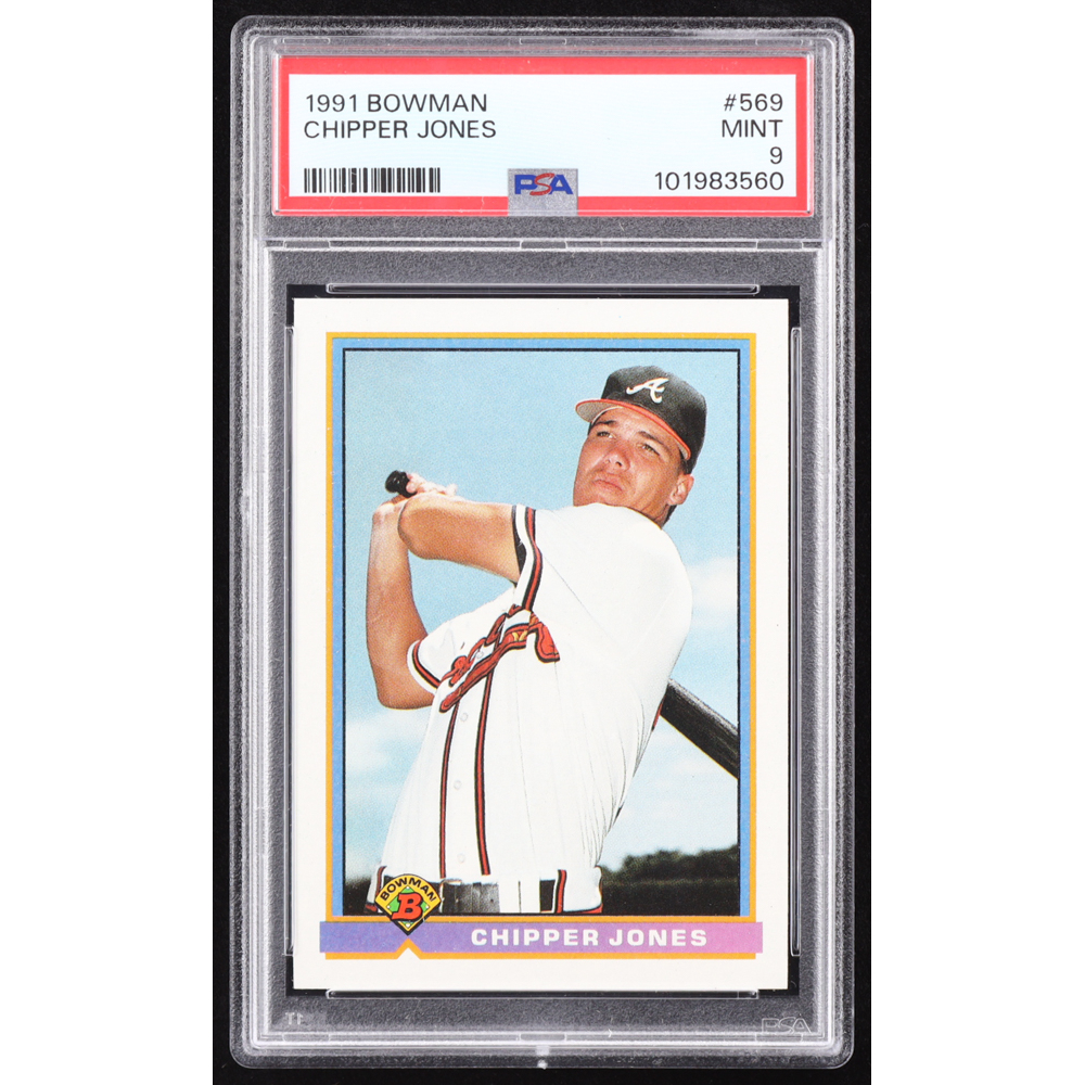 Chipper Jones 1991 Bowman #569 RC (PSA 9) at PristineAuction.com