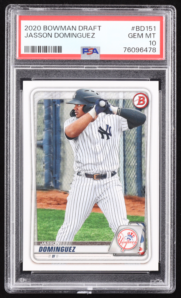 Jasson Dominguez 2020 Bowman Chrome Draft #BD151 RC (PSA 10) at PristineAuction.com Jasson Dominguez 2020 Bowman Chrome Draft #BD151 RC (PSA 10) at PristineAuction.com