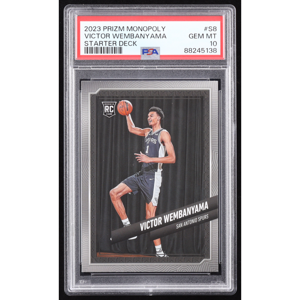 Victor Wembanyama 2023-24 Panini Prizm Monopoly Starter Deck #S8 RC (PSA 10) at PristineAuction.com