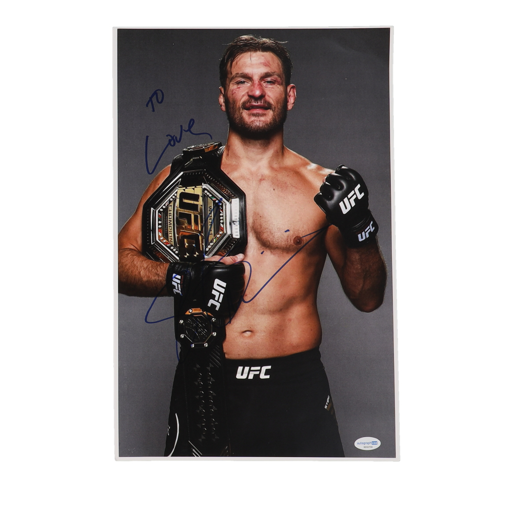 Stipe Miocic Signed UFC 11x17 Photo Inscribed "To Love" (ACOA) at PristineAuction.com