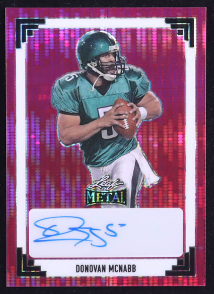 Donovan McNabb 2024 Leaf Metal Autographs Pink Pulsar #91ADM1 #1/2