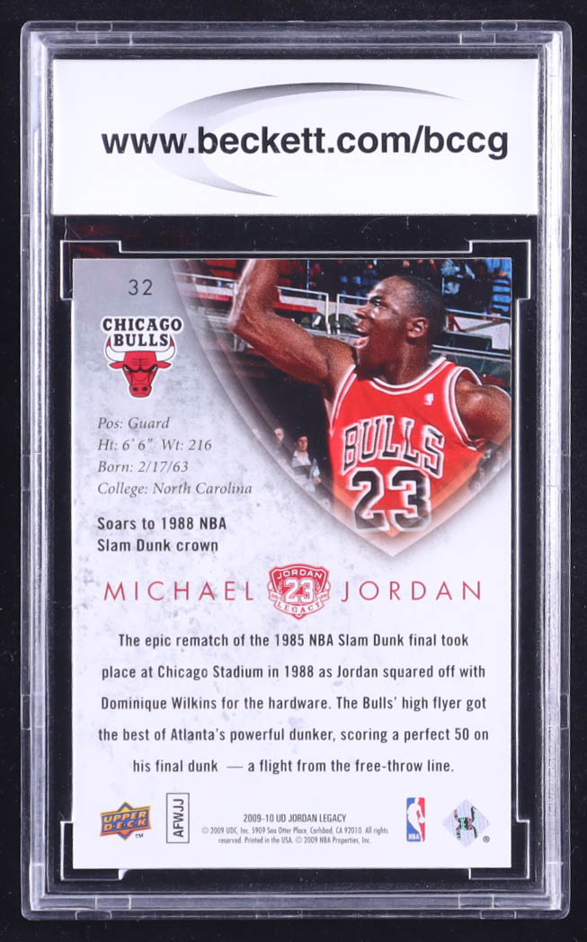 Michael Jordan 2009-10 Upper Deck Michael Jordan Legacy Collection Gold #32 (BCCG 10) at PristineAuction.com Michael Jordan 2009-10 Upper Deck Michael Jordan Legacy Collection Gold #32 (BCCG 10) at PristineAuction.com