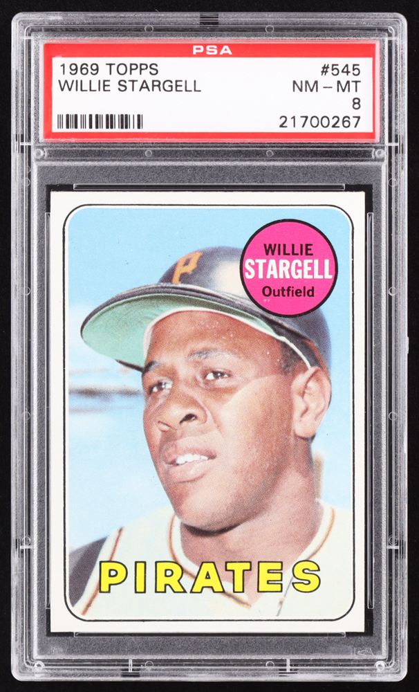 Willie Stargell 1969 Topps #545 (PSA 8) at PristineAuction.com Willie Stargell 1969 Topps #545 (PSA 8) at PristineAuction.com