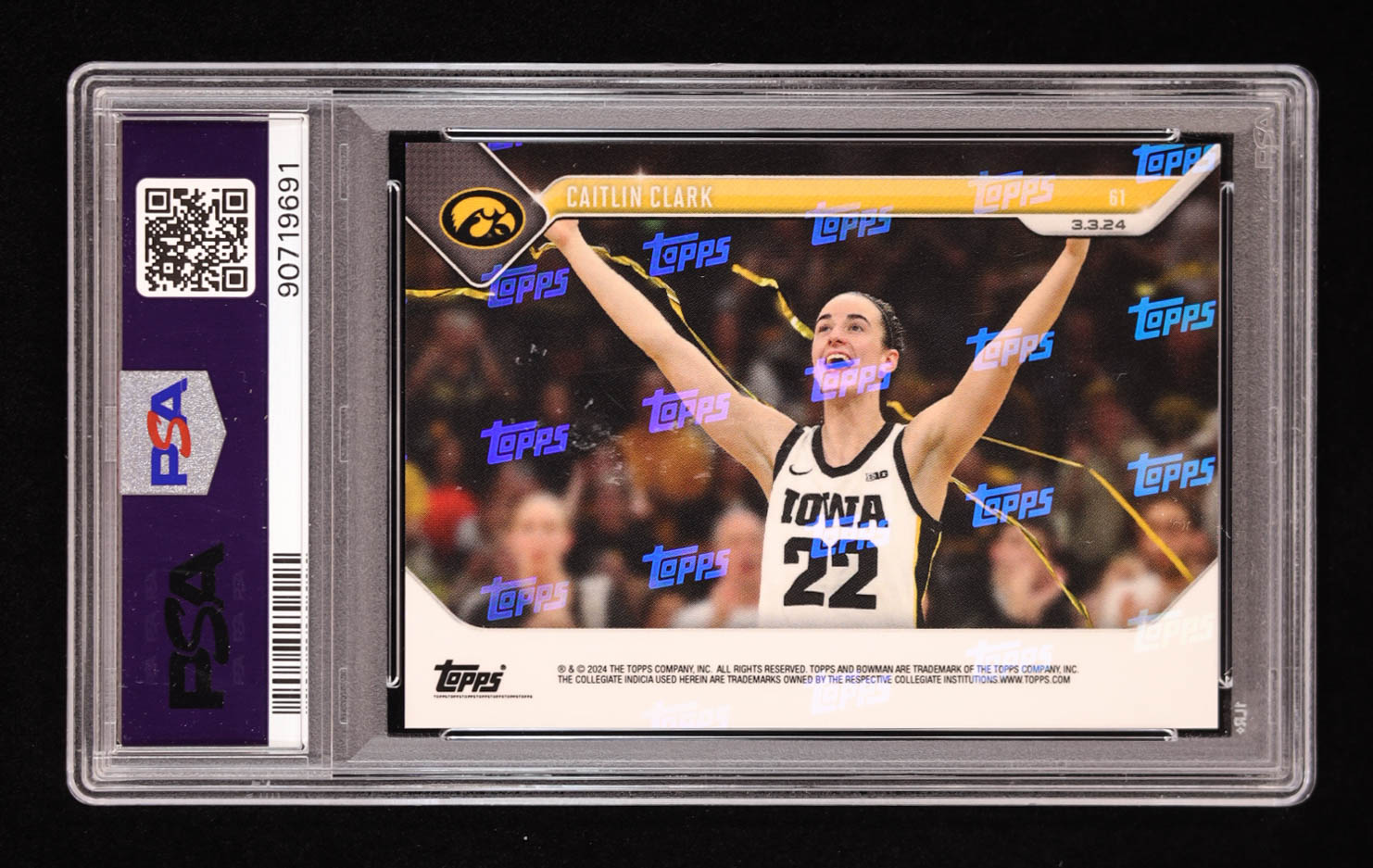 Caitlin Clark 2023-24 Bowman University Now #61 RC (PSA 10) at PristineAuction.com Caitlin Clark 2023-24 Bowman University Now #61 RC (PSA 10) at PristineAuction.com
