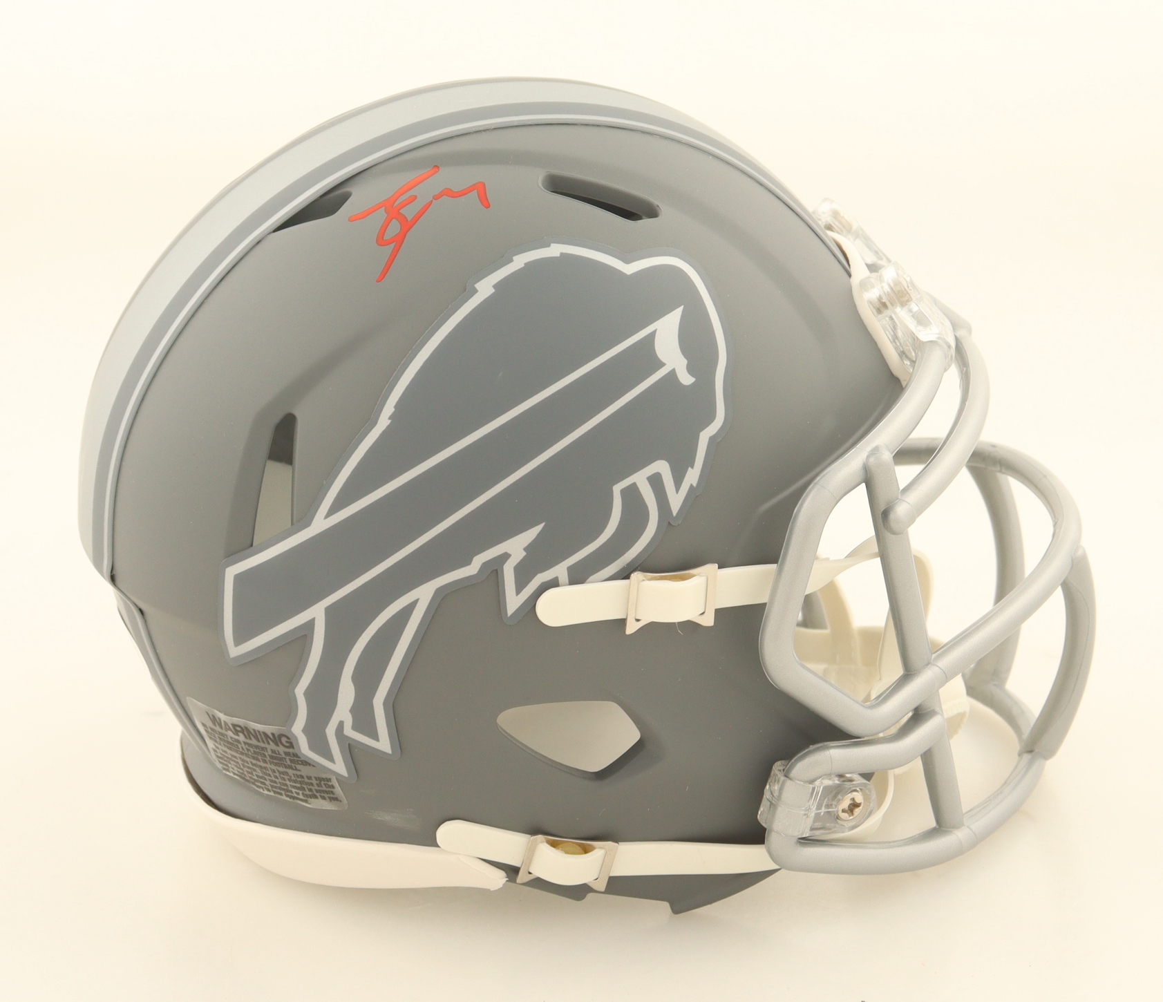 James Cook Signed Bills Slate Alternate Speed Mini Helmet (JSA) at PristineAuction.com James Cook Signed Bills Slate Alternate Speed Mini Helmet (JSA) at PristineAuction.com