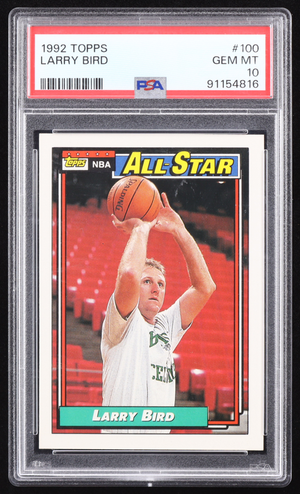 Larry Bird 1992-93 Topps #100 AS (PSA 10) at PristineAuction.com Larry Bird 1992-93 Topps #100 AS (PSA 10) at PristineAuction.com