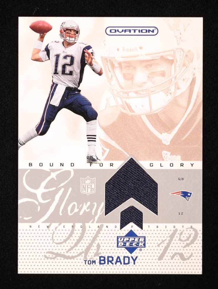 Tom Brady 2002 Upper Deck Ovation Bound for Glory Jerseys #BGTB at PristineAuction.com Tom Brady 2002 Upper Deck Ovation Bound for Glory Jerseys #BGTB at PristineAuction.com