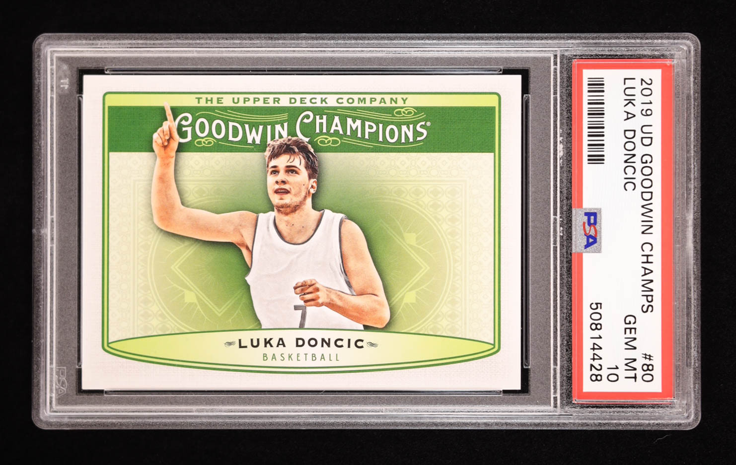 Luka Doncic 2019 Upper Deck Goodwin Champions Blank Back #80 (PSA 10) at PristineAuction.com Luka Doncic 2019 Upper Deck Goodwin Champions Blank Back #80 (PSA 10) at PristineAuction.com