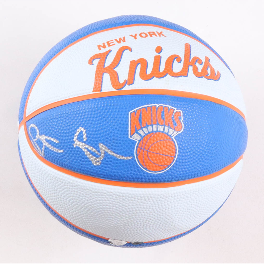 Latrell Sprewell Signed Knicks Logo Mini Basketball (Beckett & All World Memorabilia) at PristineAuction.com
