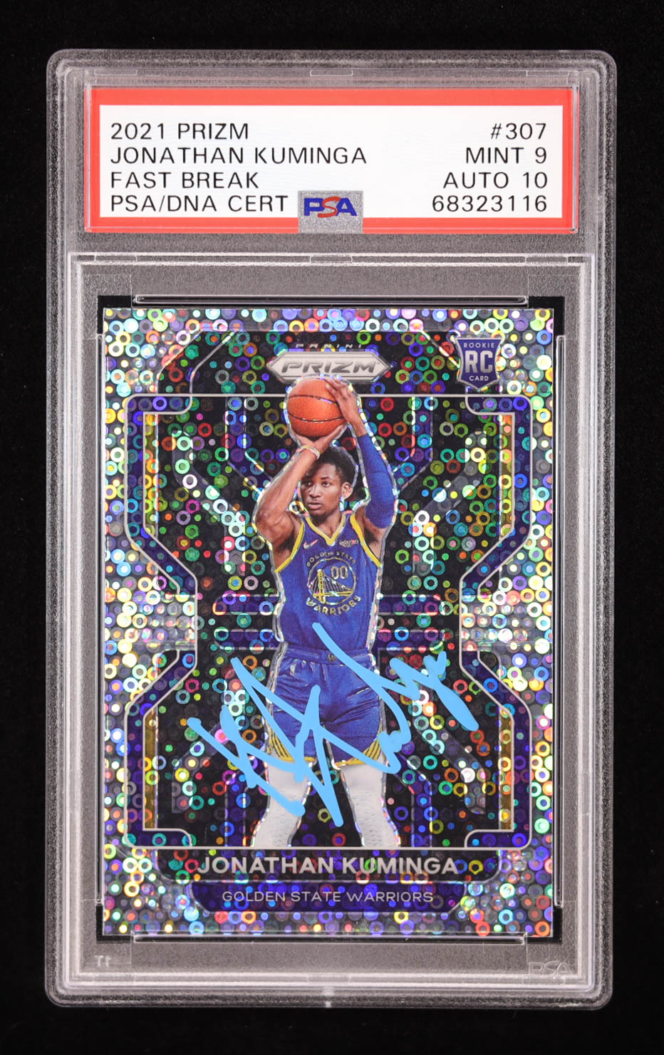 Jonathan Kuminga Signed 2021 Panini Prizm Fast Break #307 RC (PSA 9 | Auto 10) at PristineAuction.com Jonathan Kuminga Signed 2021 Panini Prizm Fast Break #307 RC (PSA 9 | Auto 10) at PristineAuction.com