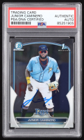 Junior Caminero Signed 2023 Bowman Chrome Prospects #BCP61 RC (PSA) at PristineAuction.com