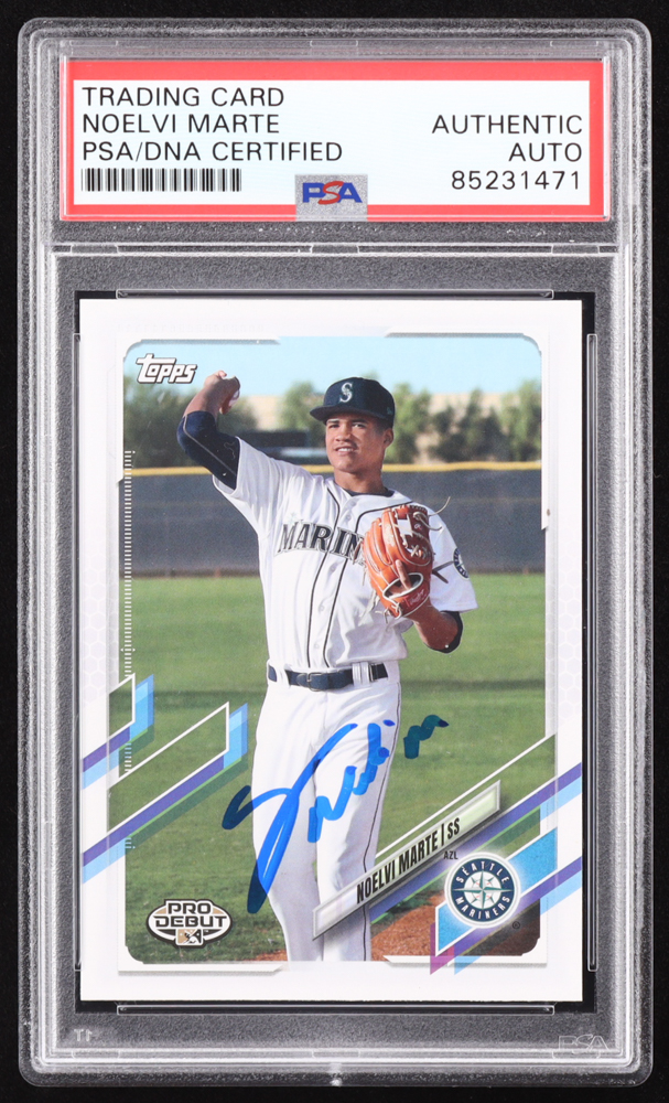 Noelvi Marte Signed 2021 Topps Pro Debut #PD81 RC (PSA) at PristineAuction.com Noelvi Marte Signed 2021 Topps Pro Debut #PD81 RC (PSA) at PristineAuction.com