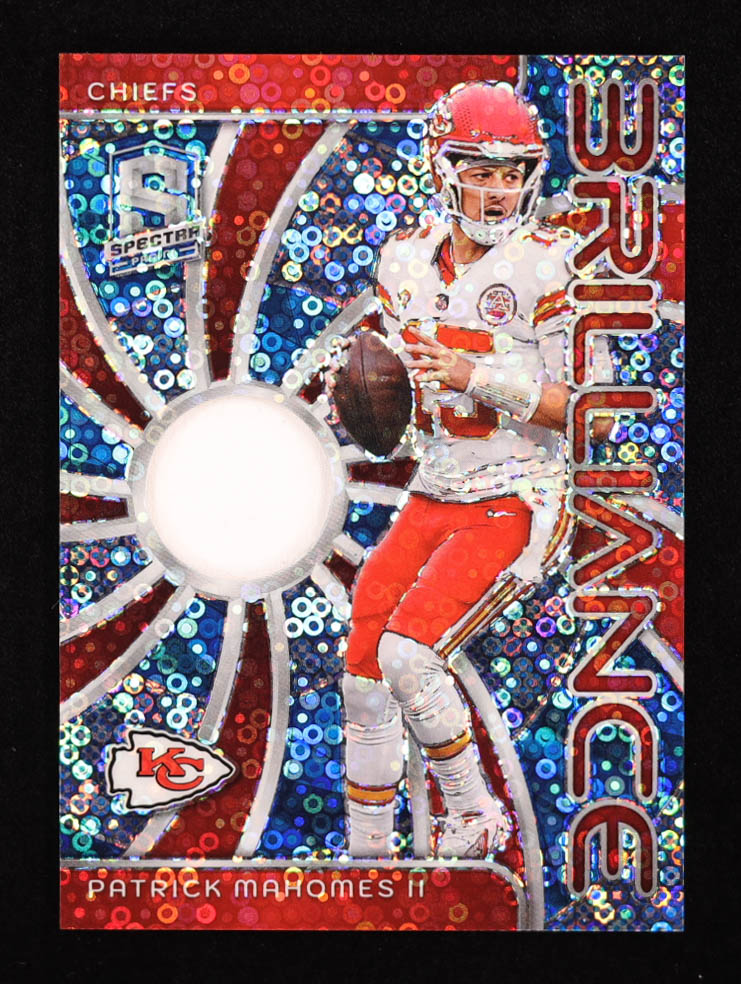Patrick Mahomes II 2024 Panini Spectra Brilliance Materials Neon Blue #3 #50/50 at PristineAuction.com Patrick Mahomes II 2024 Panini Spectra Brilliance Materials Neon Blue #3 #50/50 at PristineAuction.com