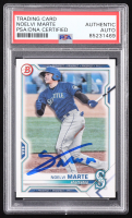 Noelvi Marte Signed 2021 Bowman Draft #BD147 RC (PSA) at PristineAuction.com