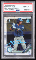 Noelvi Marte Signed 2019 Bowman Chrome Prospects #BCP97 RC (PSA | Auto 10) at PristineAuction.com