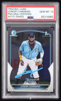 Junior Caminero Signed 2023 Bowman Chrome Prospects #BCP61 RC (PSA | Auto 10) at PristineAuction.com